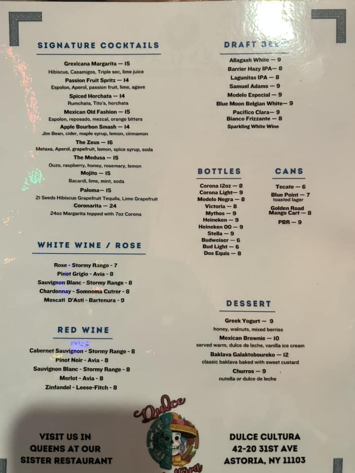 Check Out The Menu From Grexicana in Farmingdale – Now Available